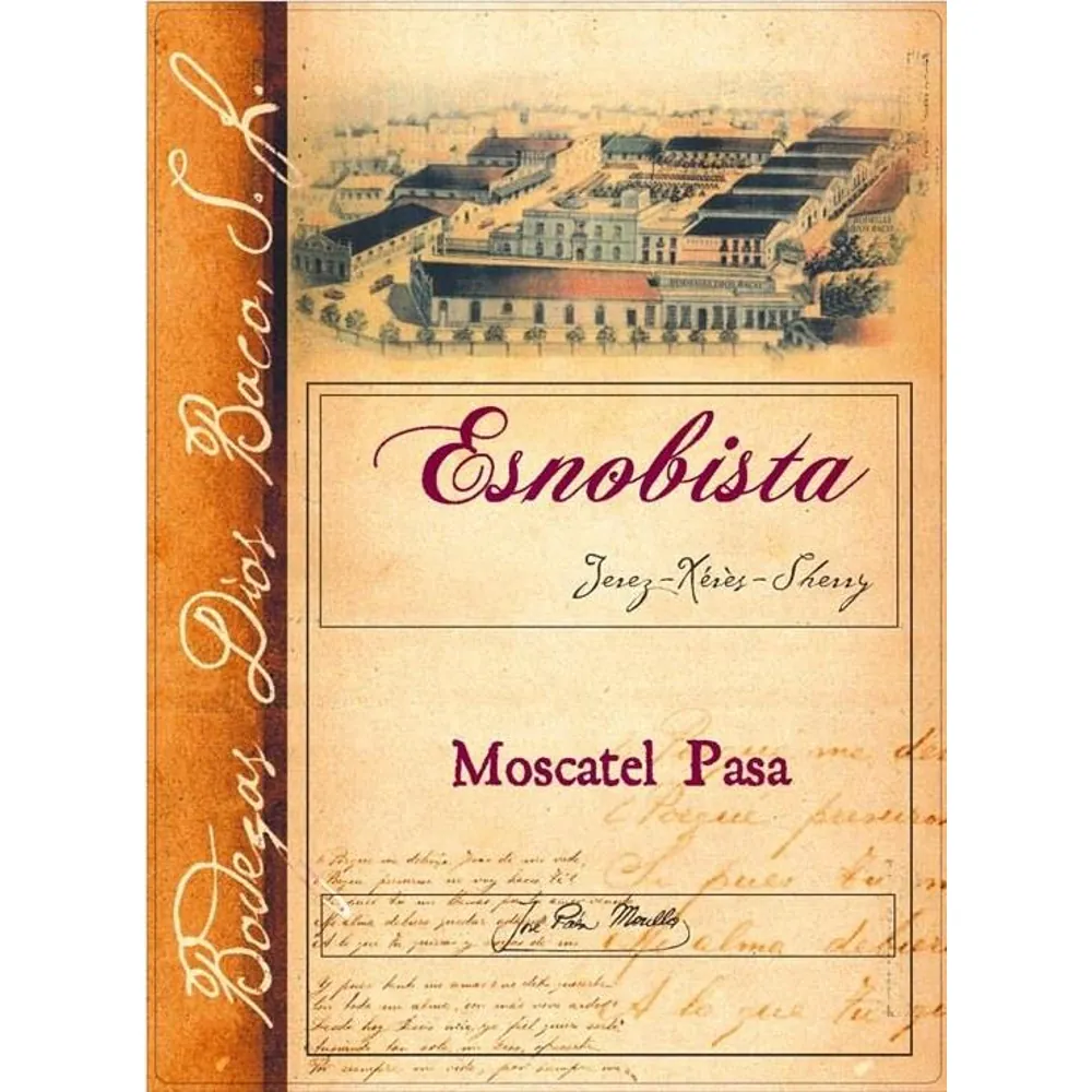 Esnobista Moscatel Pasa Bottle