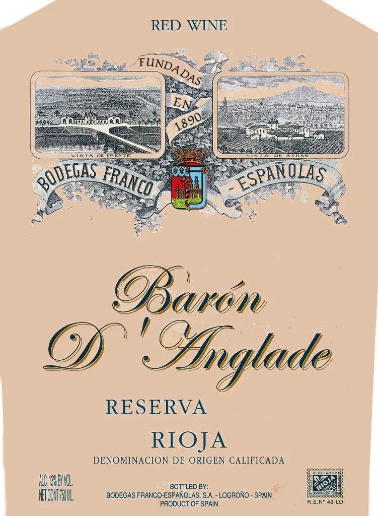 Baron d'Anglade Reserva Bottle
