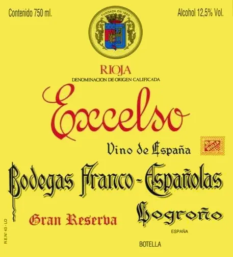 Excelso Gran Reserva Bottle