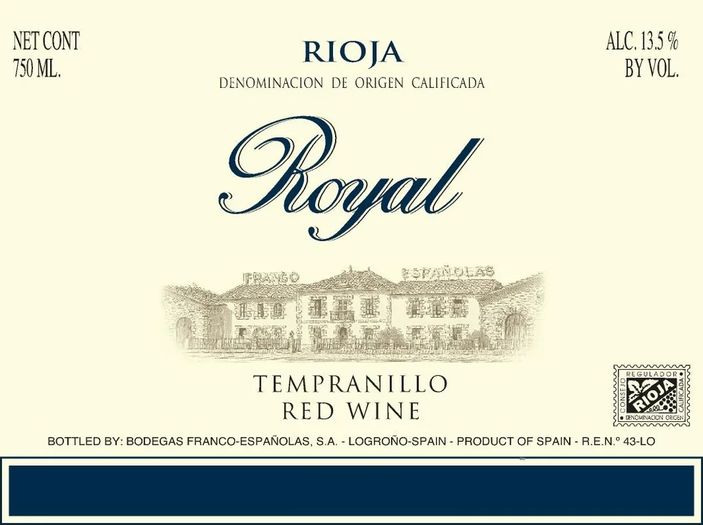 Royal Tempranillo Bottle