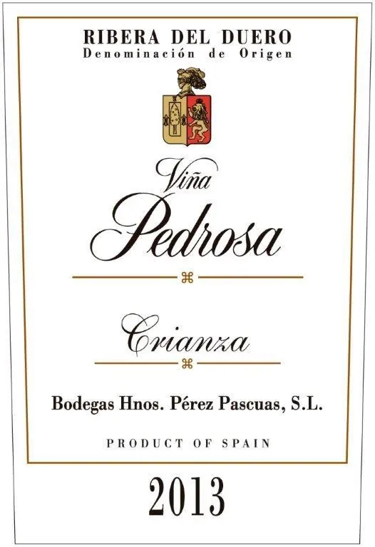 Vina Pedrosa Crianza Bottle