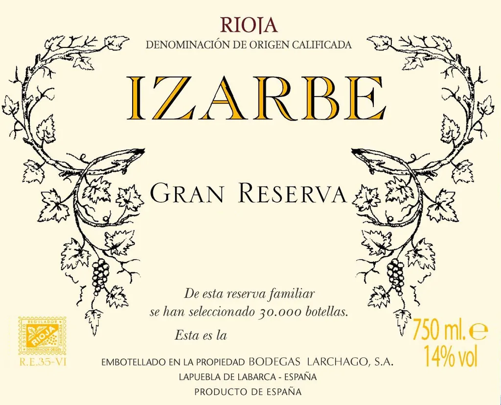 Izarbe Gran Reserva Bottle