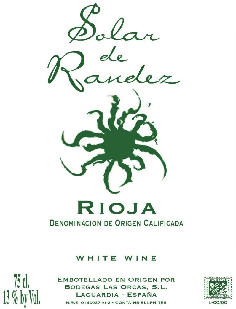 Solar de Randez Blanco Viura Bottle