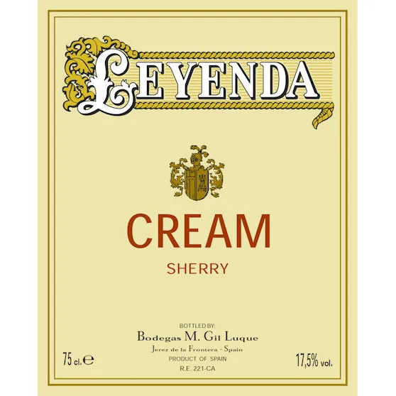 Leyenda Cream Sherry Bottle