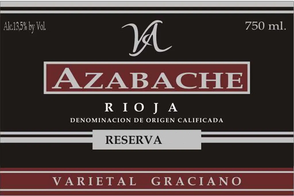 Azabache Reserva Graciano Bottle