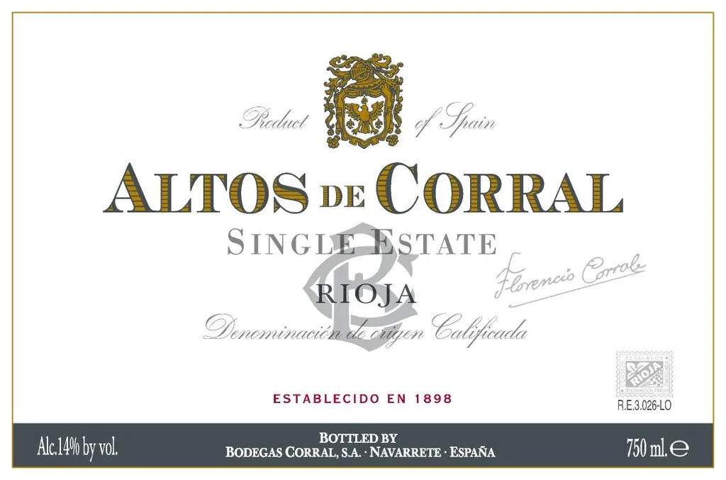 Altos de Corral Single Estate Bottle