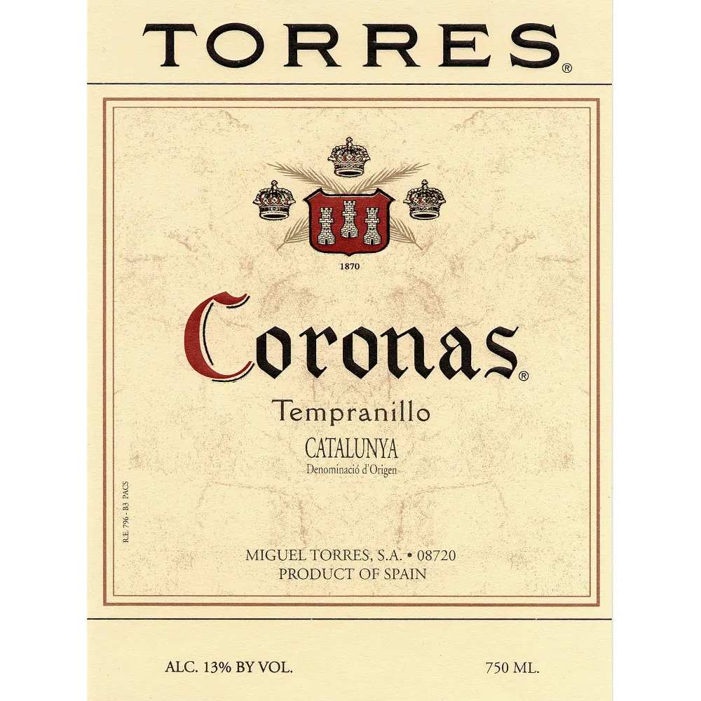 Coronas Tempranillo Bottle
