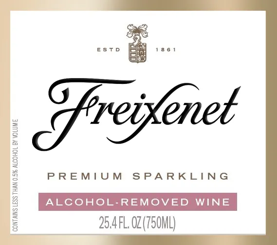 Alcohol Removed Sparkling Rose Bottle