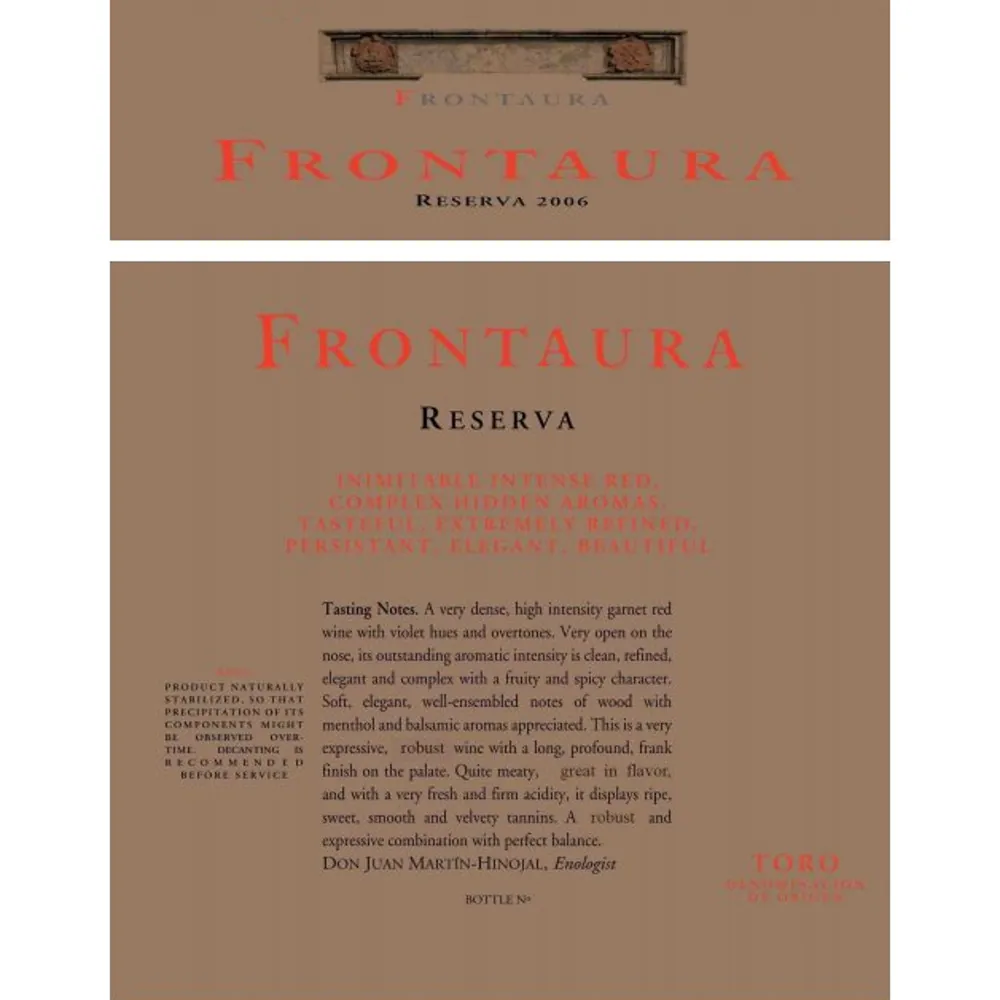 Toro Reserva Bottle