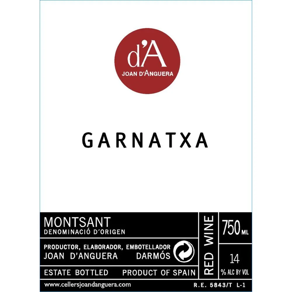 Montsant Garnatxa Bottle