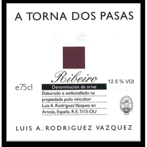 Ribeiro A Torna Dos Pasas Bottle