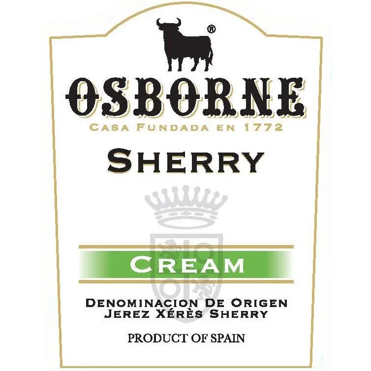 Cream Sherry Bottle
