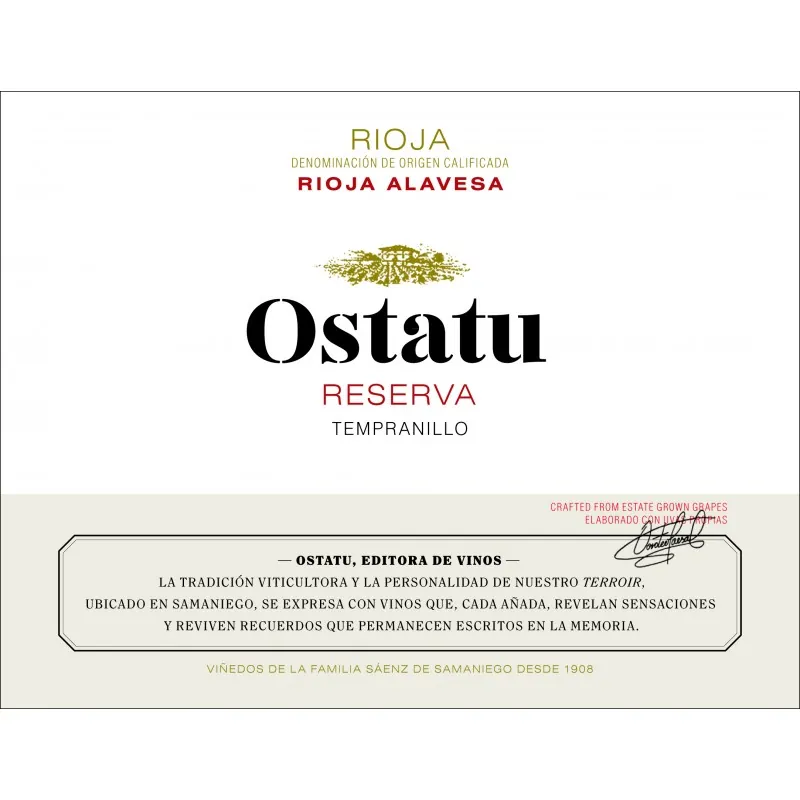 Rioja Reserva Bottle