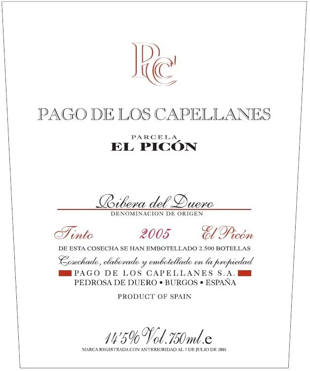 El Picon Tinto Bottle