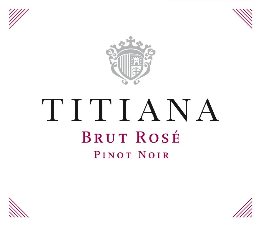 Titiana Brut Pinot Noir Rose Bottle
