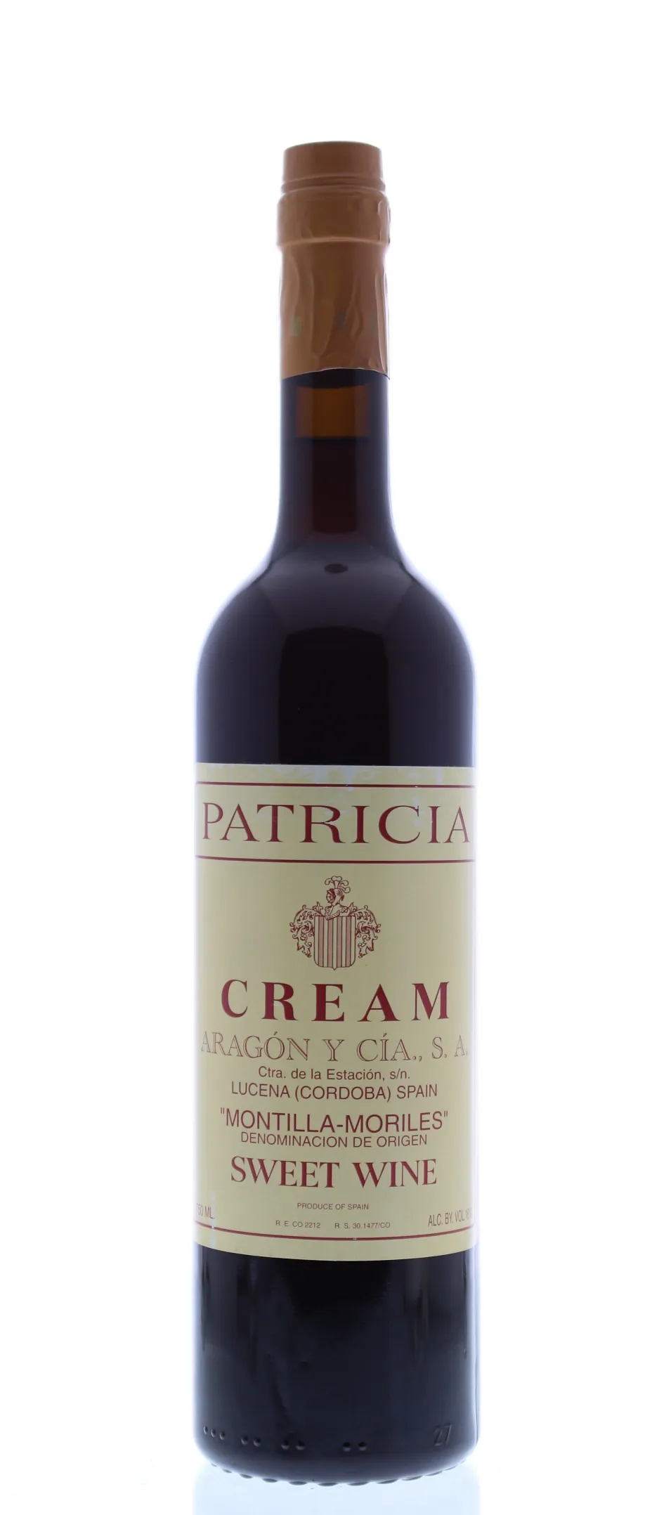Cream Sherry Bottle