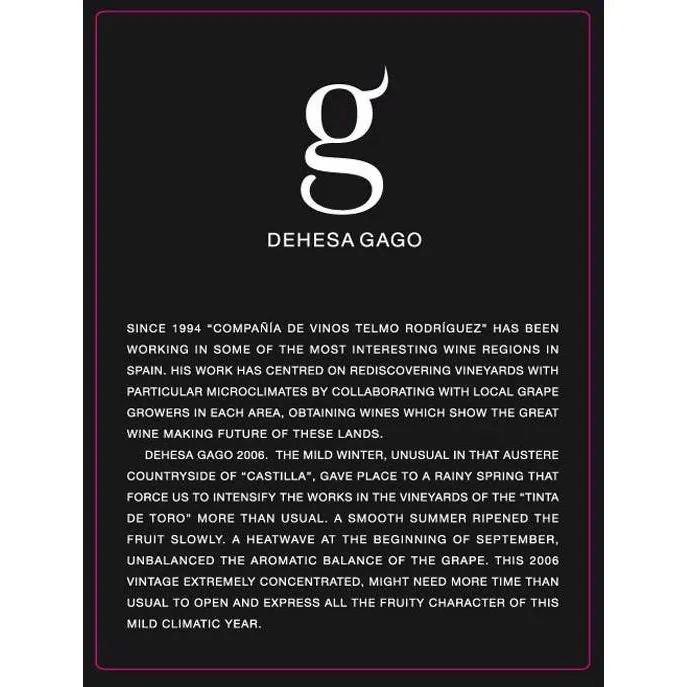 Dehesa Gago Bottle
