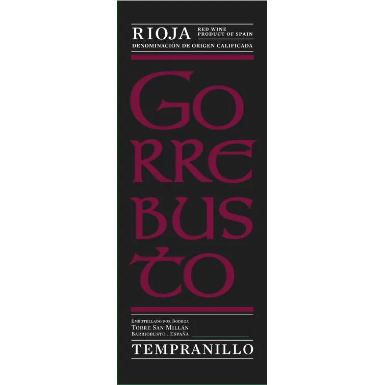 Gorrebusto Tempranillo Bottle
