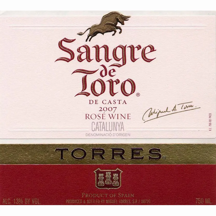 Sangre de Toro de Casta Rose Bottle
