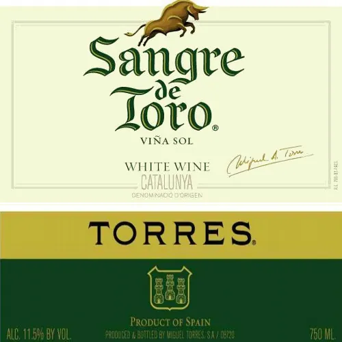 Sangre de Toro White Bottle