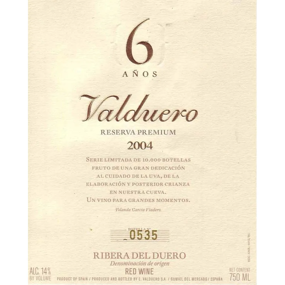 6 Anos Reserva Premium Bottle