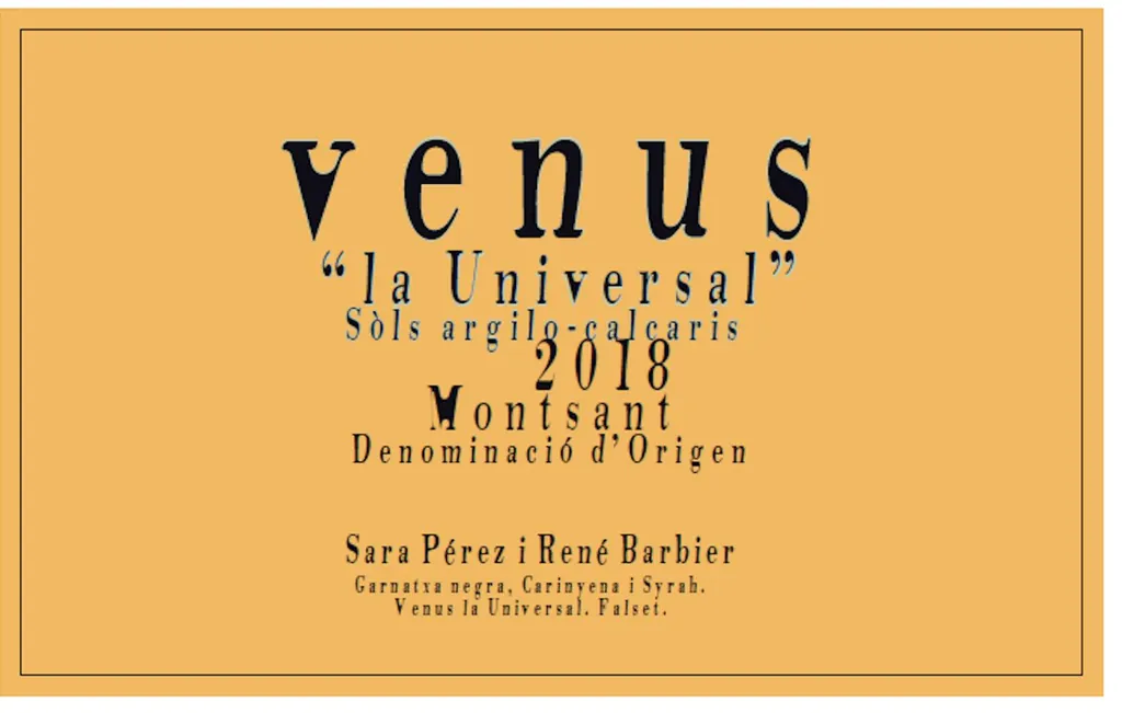 Venus Tinto Bottle