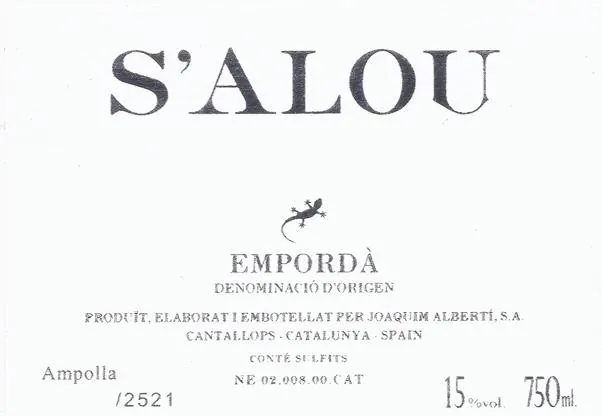 S'Alou Bottle