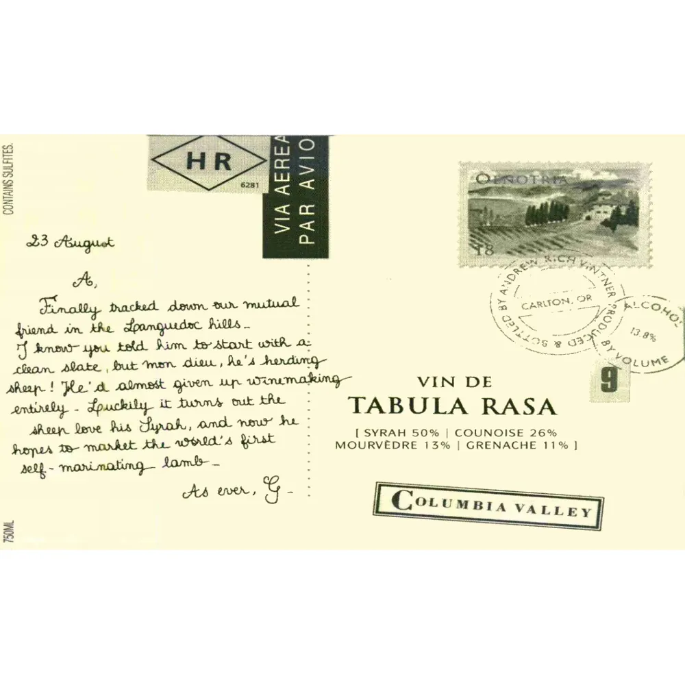 Vin de Tabula Rasa Red Bottle