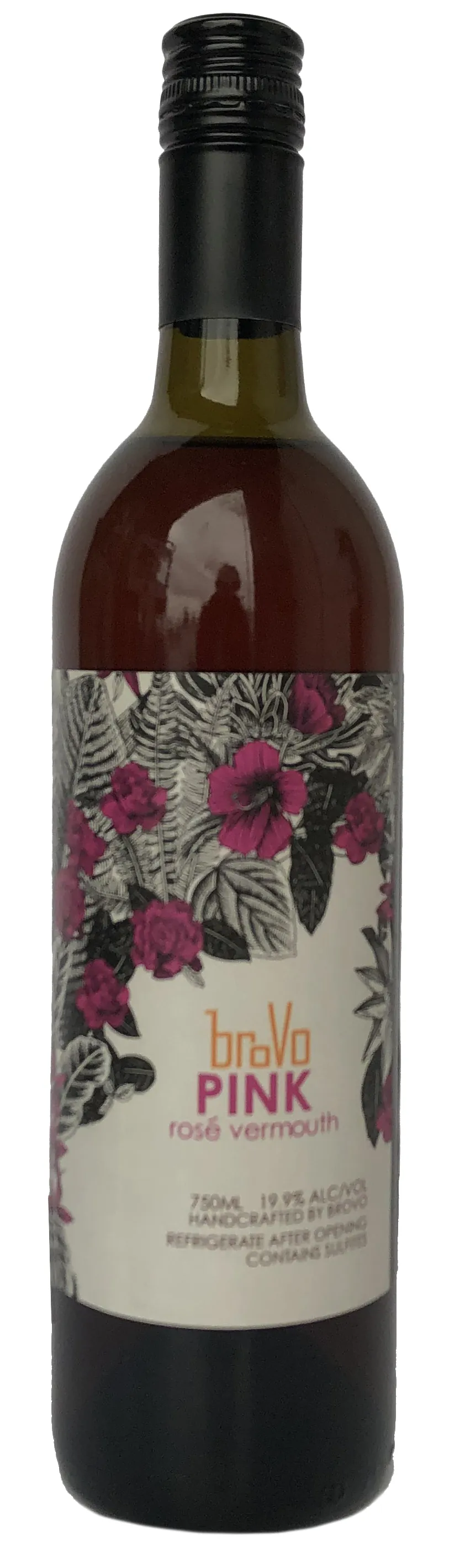 Pink Rose Vermouth Bottle
