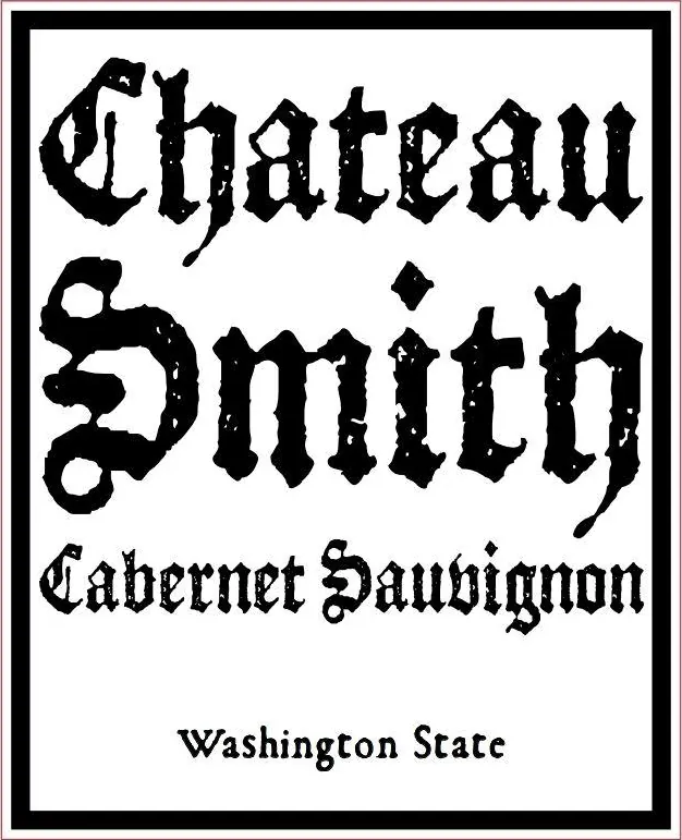 Chateau Smith Cabernet Sauvignon Bottle