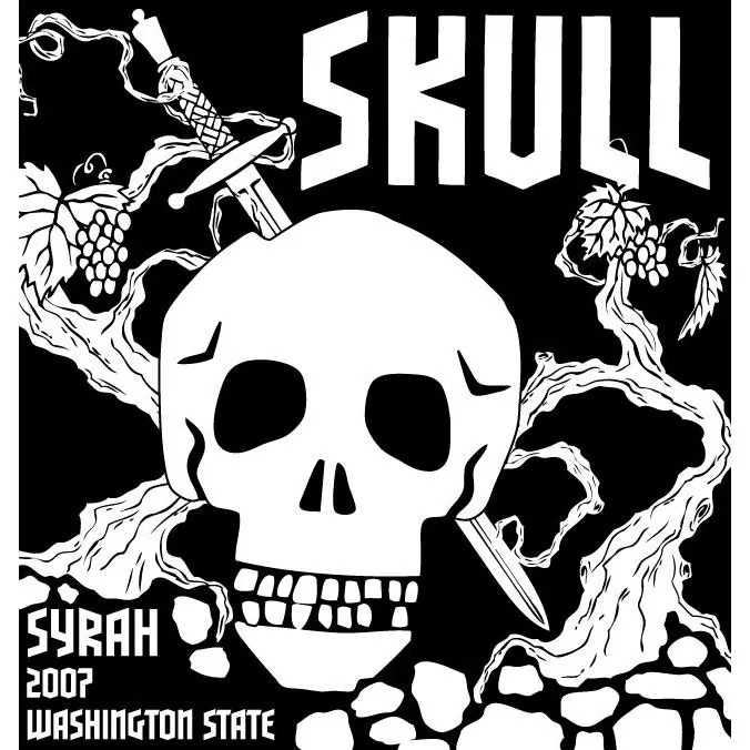 The Skull Syrah Bottle