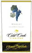Cold Creek Vineyard Merlot Bottle