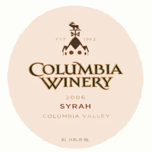 Columbia Valley Syrah Bottle