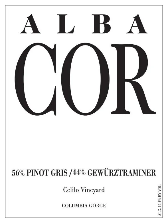 Alba Cor Celilo Vineyard Gewurztraminer Pinot Gris Bottle