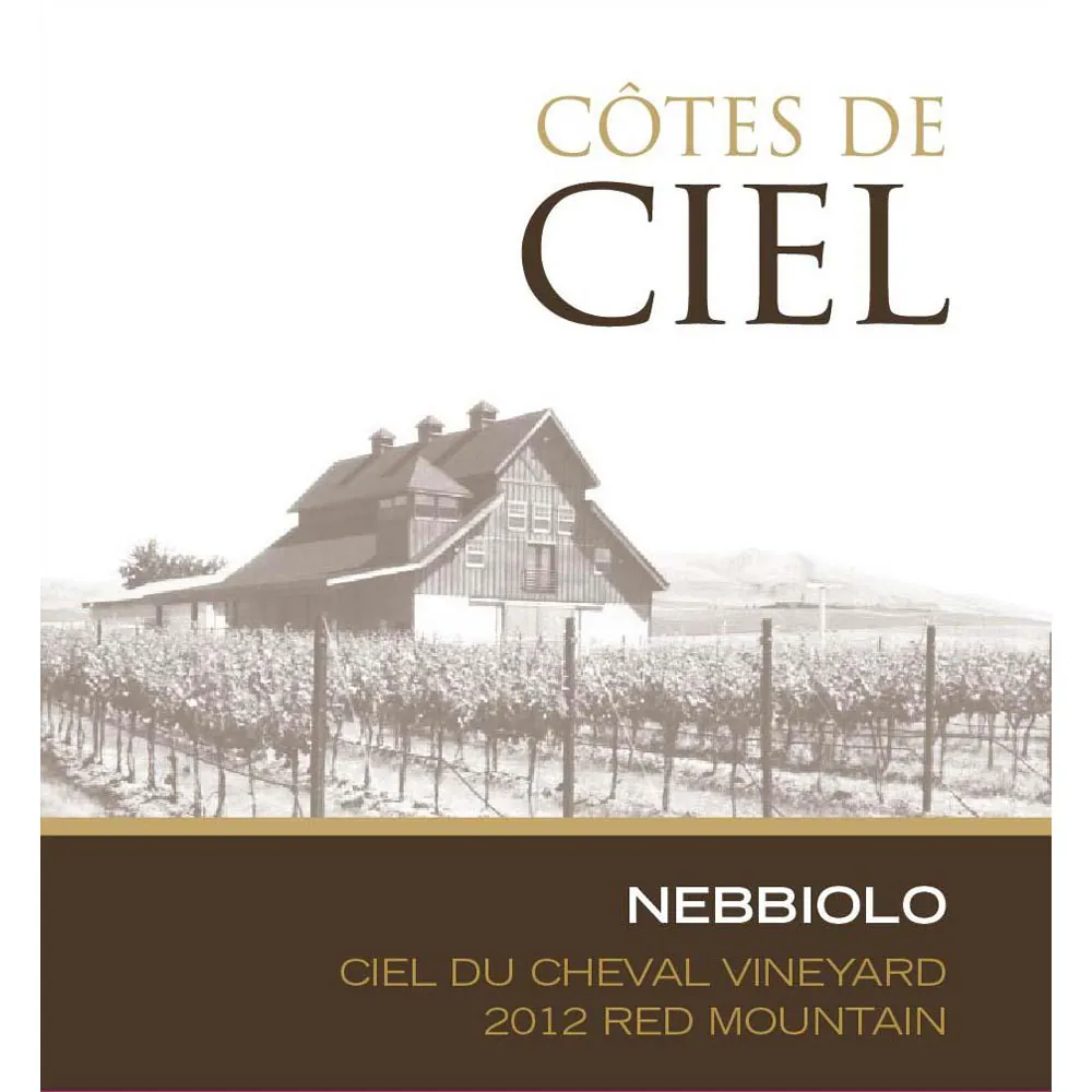 Ciel Du Cheval Vineyard Nebbiolo Bottle