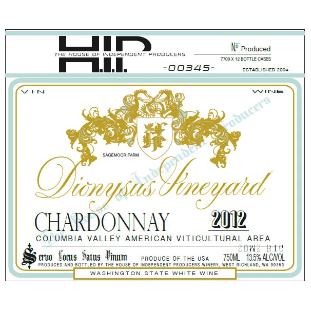 HIP Chardonnay Bottle