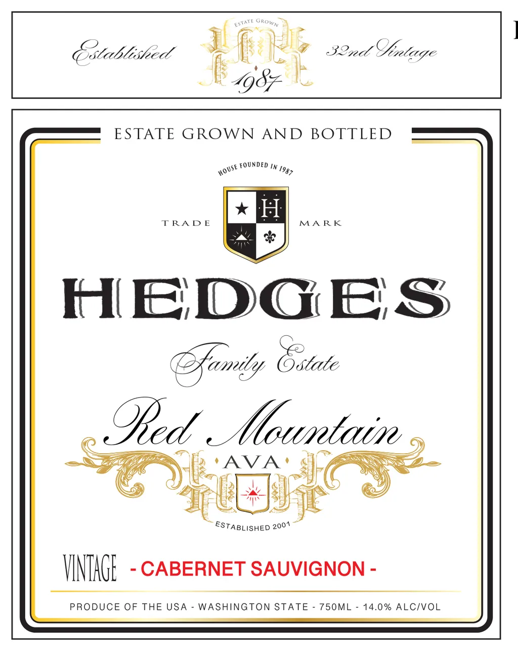 Red Mountain Cabernet Sauvignon Bottle