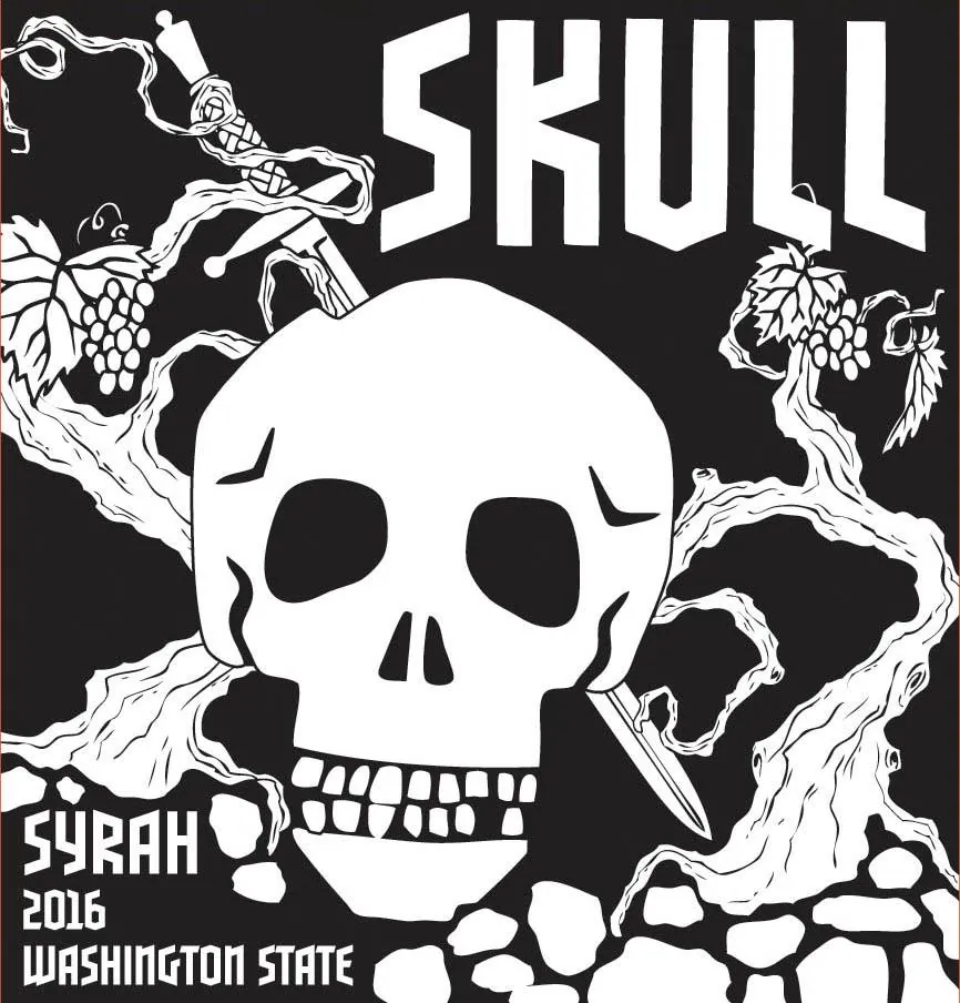Skull Syrah Bottle