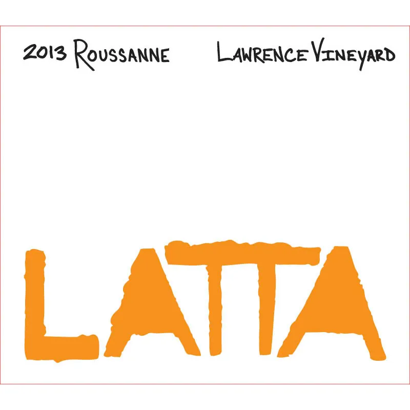 Lawrence Vineyard Roussanne Bottle