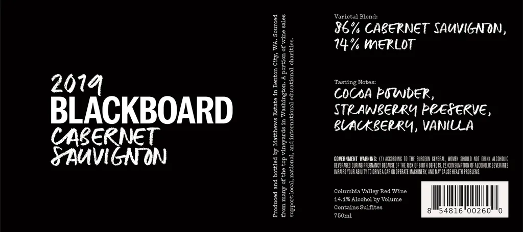 Blackboard Cabernet Sauvignon Bottle