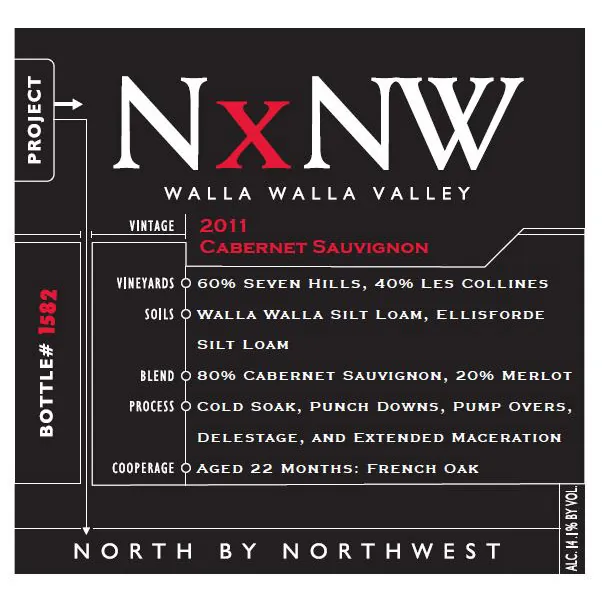 NxNW Walla Walla Cabernet Sauvignon Bottle