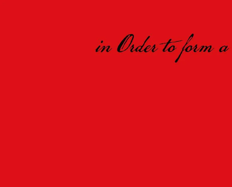 in Order to form a more perfect union Bottle