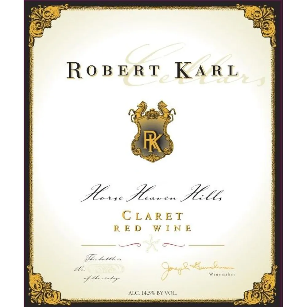Horse Heaven Hills Claret Bottle