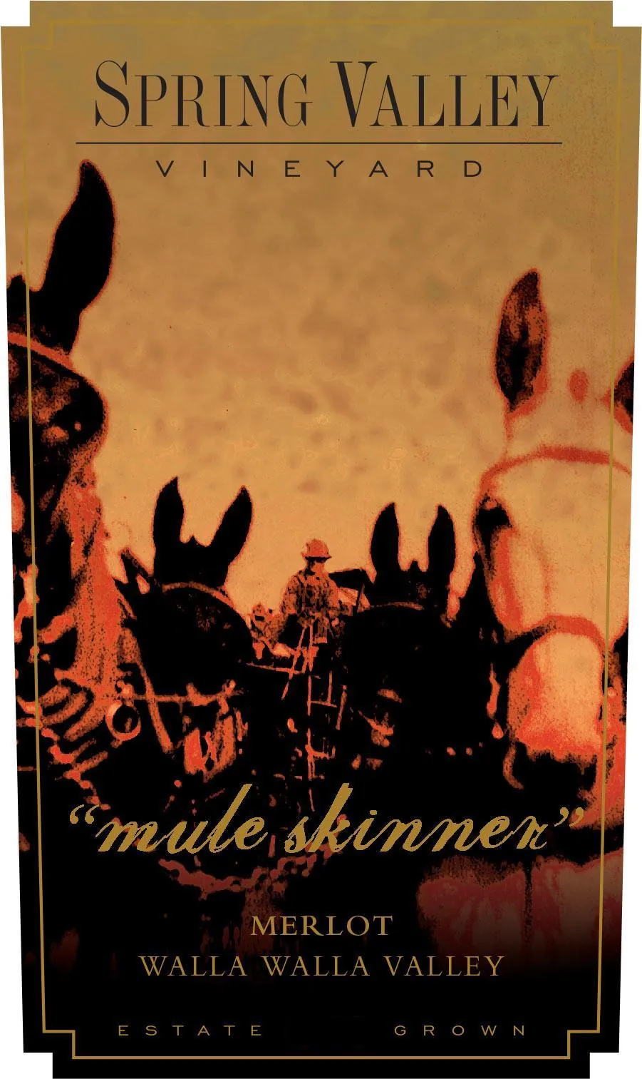Mule Skinner Merlot Bottle
