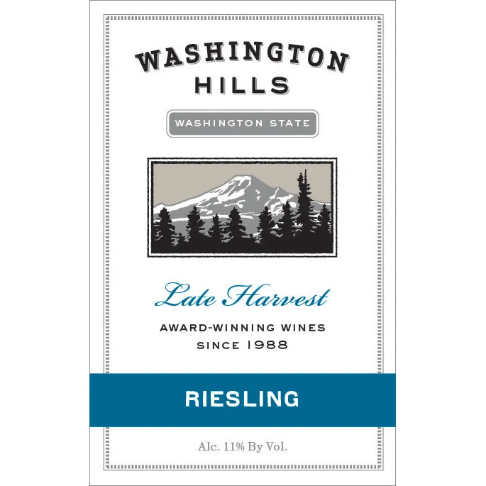 Late Harvest Riesling Bottle