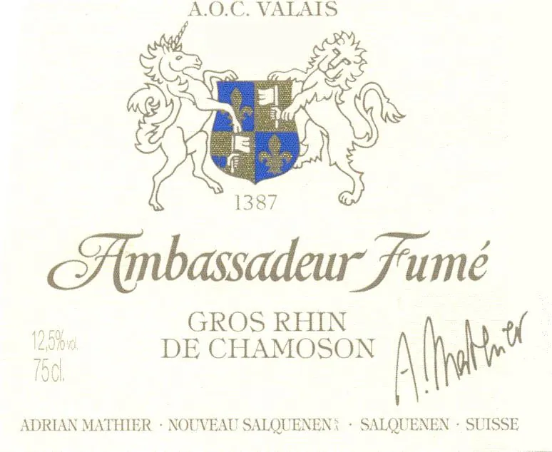 Gros Rhin de Chamoson Ambassadeur Fume Bottle
