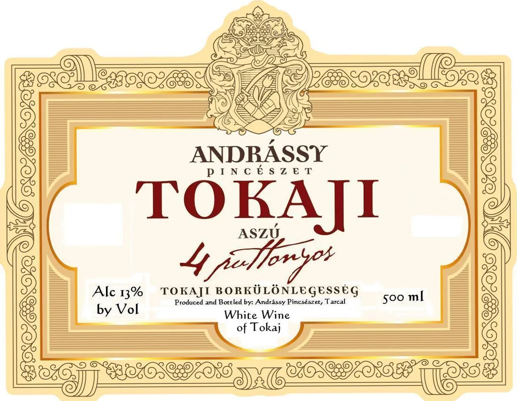 Tokaji Aszu 4 Puttonyos Bottle