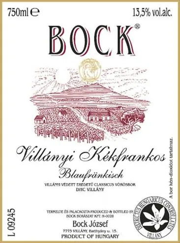 Bock Kekfrankos Bottle