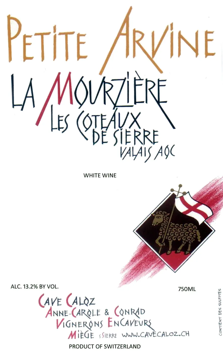 Coteaux de Petite Arvine La Mourziere Bottle