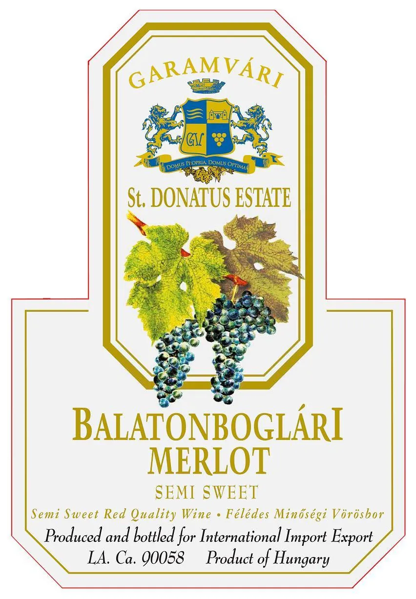 Balatonlelle Merlot Bottle